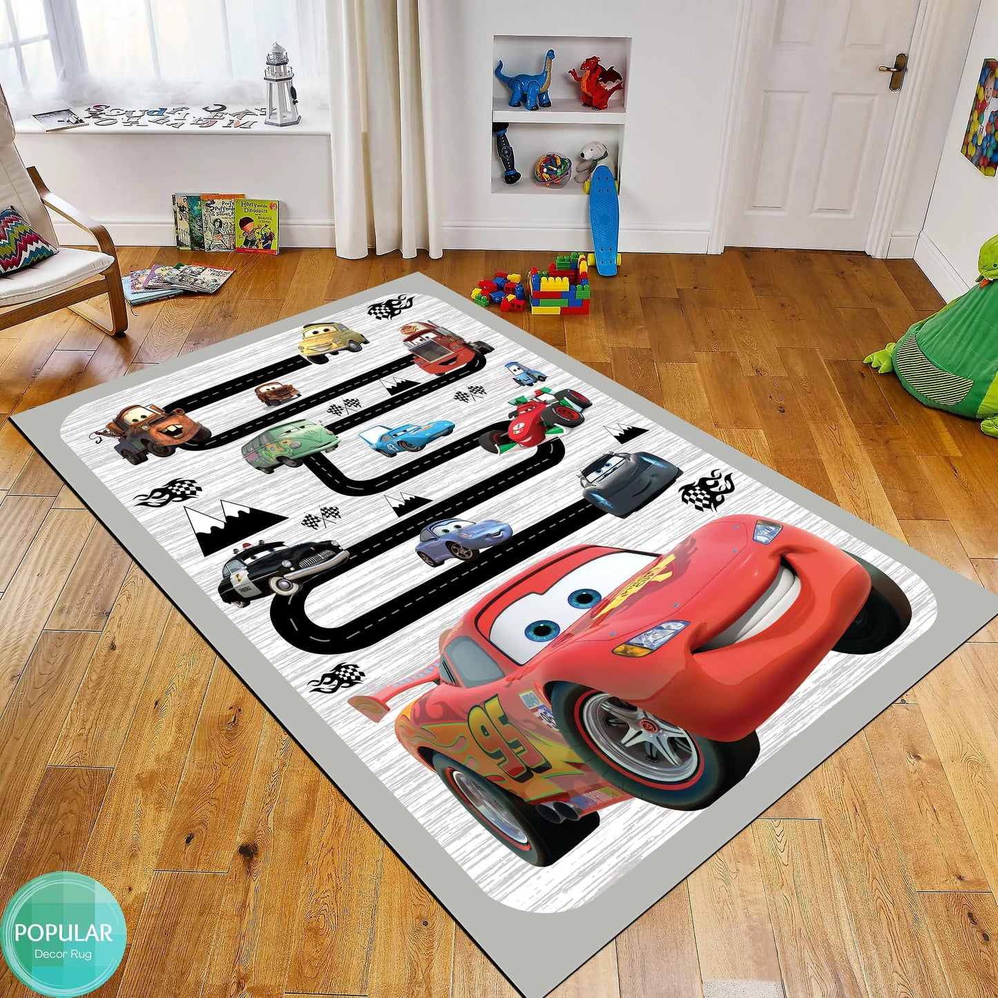 Motorway Mat, Road Rug, Car Rug, Floor Carpet, Kids Room Runner, Car Rug, McQueen Rug, Minimalist Rug, Nursery Rug, Play Rug