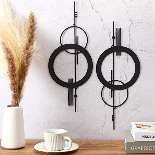 Minimalist Abstract Hollow Vertical Decorations, Wall Sculptures Geometric Wall Hanging Metal Wall Decor, Hanging Wall Art