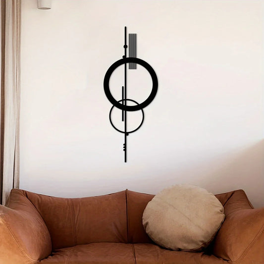 Minimalist Abstract Hollow Vertical Decorations, Wall Sculptures Geometric Wall Hanging Metal Wall Decor, Hanging Wall Art